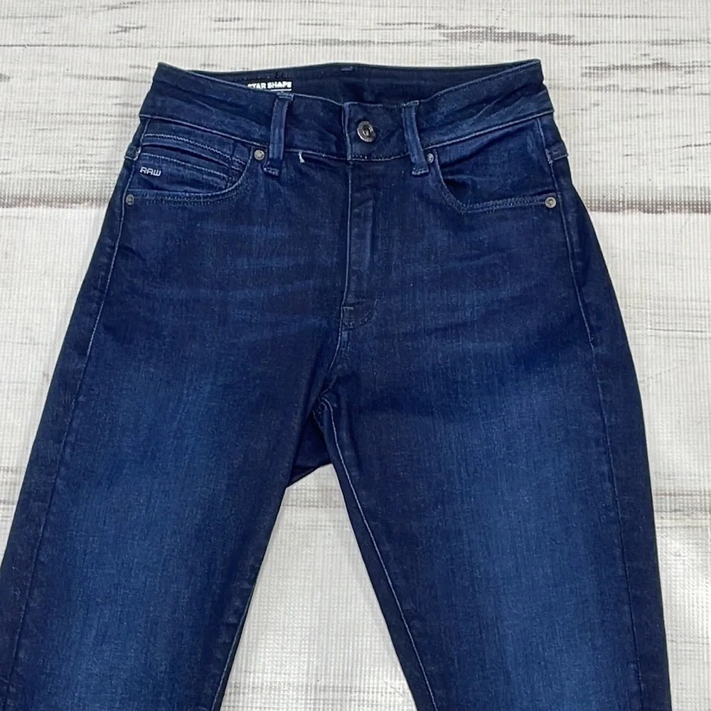 G-Star Jeans Shape RAW High Super Skinny Blue Denim Size 25